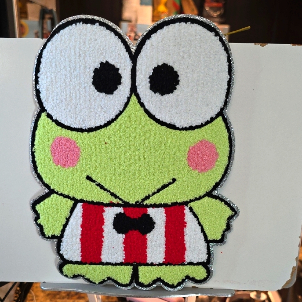 NWOT! Cute Green Frog Character Iron - On Patch